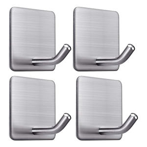 Crochet mural auto-adhésif en acier inoxydable pour serviettes de salle de bain, rangement de cuisine, porte-clés, support durable en métal pour vêtements - Product Image 1