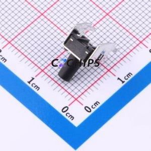 TS013-CBW0FH9.5 Tactile Switch Through hole-4P,7.5x7mm Switch Single Pole Single Throw Round Button 2.5N Right Angle Insert - Product Image 2