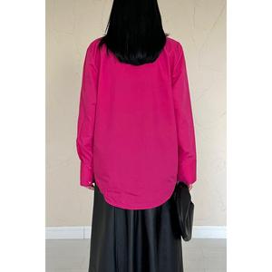 Blusas y Camisas de Popelina Fucsia al por Mayor para Mujer, Colección Elegante de Camisas de Popelina Fucsia - Product Image 1