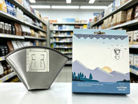 Filtre à café réutilisable en acier inoxydable, filtre conique portable, logo personnalisé, vente en gros, camping, extérieur, filtre métallique écologique