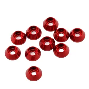 OEM Decorative Metal Conical Or Taper Cup Washer, Color Anodized Aluminum Cone Shaped Concave Mini Countersunk Washer