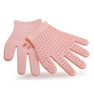 قفازات إزالة شعر الحيوانات الأليفة بسيطة وصديقة للأطعمة شعيرات سيليكون سهلة للتدليك لتنظيف جمال القطط والكلاب - Product Image 1