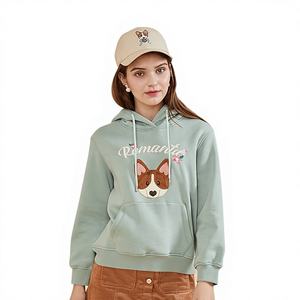 Felpa con Cappuccio Sportiva Casual BQ1384KV in Cotone Lavorato a Maglia 21-Gauge, Spessa e Calda per Autunno/Inverno - Product Image 1