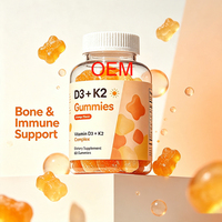 Gummies de calcium OEM aux ingrédients naturels, saveur fruitée, avec vitamines D3 et K2, pour tous les âges, pour la santé des os et la croissance.