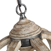 Lanterne d'art en bois rétro de style campagnard américain Luminaire décoratif pour restaurant Hôtel Plafond pour chambre moyenne