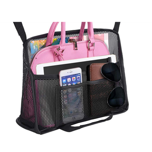 Universal Between Seats Storage Net Bag Pet Barrier Mesh Purse Handbag Holder Car Pocket Organizer