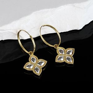 Pendientes de Oro de 18K Versátiles Xinfly, Pendientes de Aro de Oro Duro con Colgante de Oro 750, Joyería Fina de Moda para Mujer - Product Image 2