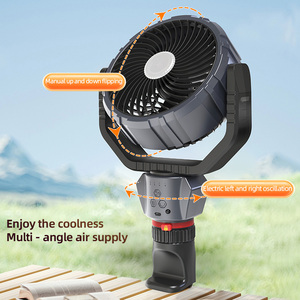 Truck 7 Inches <b>Car</b> Fan Camping Fan with 4000mah Adjustable 4 Wind Speed Suitable for All Vehicle <b>Clip</b> Fan Oscillating Remote Fan - Product Image 5