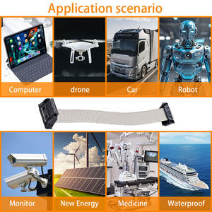 Cavo Piatto a Nastro Grigio SDC 16P con Connettori <span class=keywords><strong>2</strong></span>*8P Passo 1.27mm, Cablaggio di Estensione per Apparecchiature Elettroniche - Product Image 6