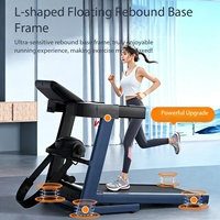 Tapis de course pliable inclinable 0,75 CV, 1-14 km/h, multifonctionnel pour la maison, avec cadre pour sit-up et fonction de massage