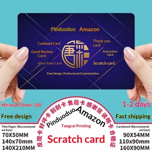 Cartes à gratter personnalisées en papier couché, billets de loterie, tickets à gratter avec codes aléatoires et données variables à révéler - Product Image 3