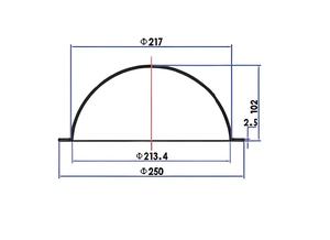 Akrilik optik Lens gözetim aksesuarları ile 9 inç HD plastik güvenlik kamerası <span class=keywords><strong>Dome</strong></span> kapak <span class=keywords><strong>PTZ</strong></span> kamera kılıfı 250*102mm - Product Image 2