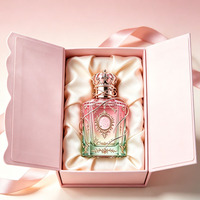 Boîte à parfum de luxe personnalisée à double porte, motif floral doré en relief, logo personnalisé, emballage cosmétique pour flacon de parfum