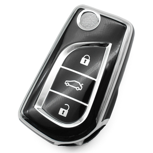 Colorido <span class=keywords><strong>Smart</strong></span> <span class=keywords><strong>Key</strong></span> Keyless <span class=keywords><strong>Remote</strong></span> Cover Líneas plateadas Soft TPU <span class=keywords><strong>Car</strong></span> <span class=keywords><strong>Key</strong></span> Funda protectora para t-oyota Flip <span class=keywords><strong>Key</strong></span> - Product Image 3