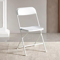 Chaise pliante en plastique, durable, confortable et moderne, empilable et étanche pour les fêtes en plein air, salon et cuisine portables