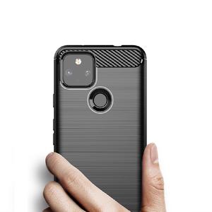 Funda de TPU suave cepillado de fibra de carbono, a prueba de golpes, para <span class=keywords><strong>google</strong></span> Pixel 5A 4A 5G <span class=keywords><strong>Pixel5</strong></span> 4 3A 3 2 XL - Product Image 1