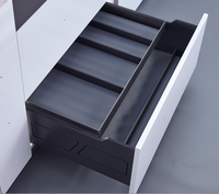 Tiroir coulissant pour rangement, accessoires d'armoire de cuisine, étagère à vaisselle extractible, unité compacte en stratifié