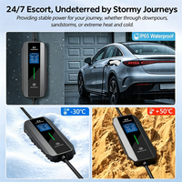 Chargeur EV intelligent triphasé 16A certifié CE, de fabrication directe, pour usage intensif, compatible GB/T, portable, 11 kW
