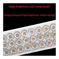 Barre lumineuse d'avertissement d'urgence LED rouge et verte 72W 47 pouces, barre lumineuse clignotante pour ambulance, camion de dépannage, camion de pompiers, remorque