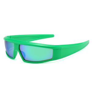 Lunettes de soleil enveloppantes punk Y2K pour femmes, lunettes de soleil futuristes tendance, lunettes de soleil vintage rectangulaires pour hommes, grandes montures, lunettes de soleil d'extérieur <span class=keywords><strong>2023</strong></span> - Product Image 5