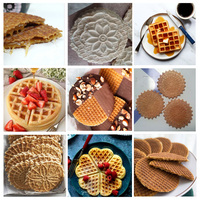 Machine automatique à gaufres pour crème glacée Machine commerciale belge de fabrication de gobelets à gaufres Machine néerlandaise de fabrication de stroopwafels