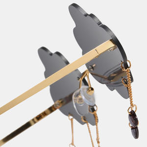 แว่นตาคลาวด์แว่นกันแดดผู้หญิง UV400 กรอบทองเลนส์พีซีแฟชั่นปาร์ตี้สวมใส่ได้ดีไซน์ธีมมหาสมุทร - Product Image 3