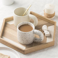 Usine Vente Graisse Tasse Conception Splash Encre Tasse En Céramique Spot Tasses Simple Tasse À Café Couple Tasses Tasse À Café En Céramique Drinkware