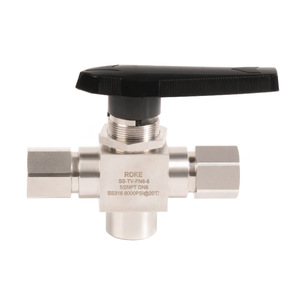วาล์วบอลสแตนเลสแบบมือหมุน 1/2 NPT DN8 เกลียวสำหรับสื่อที่มีฤทธิ์กัดกร่อน - Product Image 1