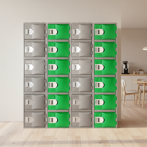 Toppla Heavy Duty Plastic <b>Smart</b> Locker with Electronic Key <b>Combination</b> <b>Locks</b> Waterproof 14 Compartments for Gym School Storage - Product Image 2