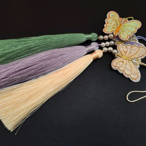 Home Decor Korean Traditional Norigae Handcrafted <b>Bag</b> <b>Charm</b> with Elegant Silk Tassel and Pearl Detail, Perfect for Keychain, - Product Image 4