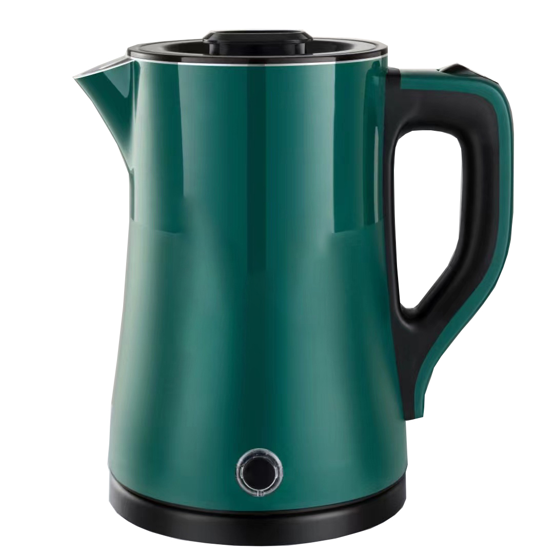 Фабрика Zhanjiang, 1,8 л, 2 л, пластиковый изолированный офисный Электрический чайник из нержавеющей стали с двойными стенками
