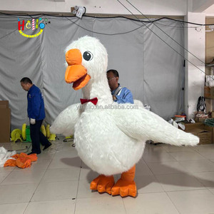 <span class=keywords><strong>Costume</strong></span> gonflable d'animal en peluche pour adulte, oie blanche, pour marcher et rouler - Product Image 1