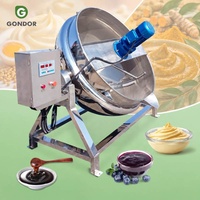 Marmite de cuisson à vapeur électrique et à gaz de 20 L avec agitateur, pour nougat, caramel, noix et sauces, usage commercial
