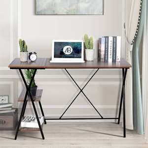 Table d'ordinateur noire portable <span class=keywords><strong>moderne</strong></span> Mobilier de bureau <span class=keywords><strong>à</strong></span> domicile avec cadre en métal noir Bureau élégant pour l'école - Product Image 5