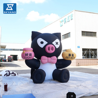 Modèle de cochon gonflable personnalisé, mascotte de cochon gonflable pour la promotion de la marque, la publicité et la décoration des sites touristiques en plein air