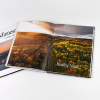 Livre photo personnalisé à couverture rigide, papier couché, livre photo de table basse, impression avec diverses options de finition, échantillon disponible