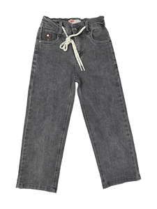 Gallant Ensemble de 6 pièces pour filles, jeans légers délavés à boutons, coupe droite ample personnalisée, en denim polyester/coton pleine longueur - Product Image 2