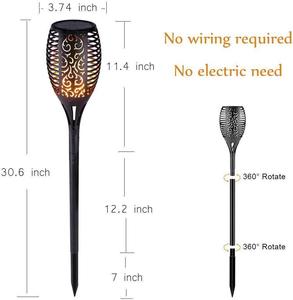 Fiamma solare lanterna 96 led impermeabile Auto On/Off crepuscolo alba tremolanti torce danzanti per luci <span class=keywords><strong>da</strong></span> <span class=keywords><strong>giardino</strong></span> - Product Image 3