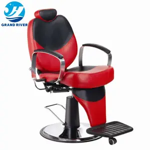 Big Red Hairdresser and Shaving Stool Hairdresser Modeling Chair New Hot Selling Retro Salon Furniture Barber Chair Modern 1 Pc