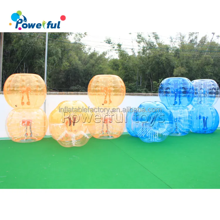 Bolha inflável para futebol, tamanho humano seguro pcv/tpu bolha de futebol inflável corpo amortecedor bola
