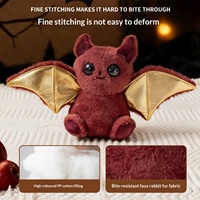 Jouet interactif éducatif d'Halloween pour chien, peluche en fausse fourrure de lapin, résistant aux morsures, avec sons, motifs chauve-souris/citrouille/crâne