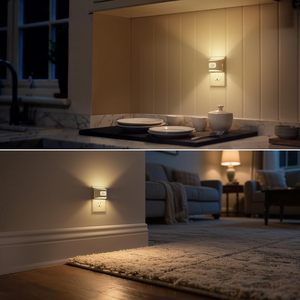 Lampes de nuit à détecteur de mouvement, rechargeables, magnétiques, à coller, pour escaliers, lumière blanc chaud, fonctionnant sur piles, pour placard - Product Image 2