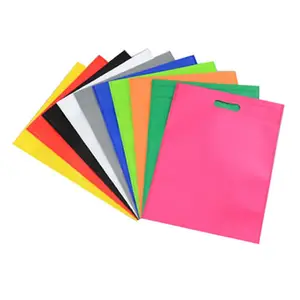 China manufacturer recycle D cut non woven grocery cloth shopping bags