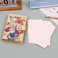 Carnet magnétique à couverture souple Zootopia A6 pour les élèves du primaire et du collège, cadeau de grande valeur esthétique