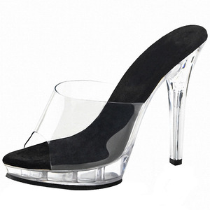 Eleganti Sandali da Club con Tacco Alto Trasparente in Cristallo, Nuova Collezione Estiva, Plateau con Tacco Sottile 13cm, Punta Aperta, per Donne - Product Image 4