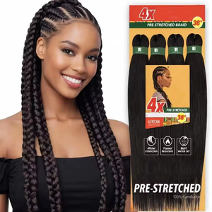 Articolo di Tendenza: <span class=keywords><strong>Extension</strong></span> per Treccine Box Braids, 38 pollici, 180g, <span class=keywords><strong>Capelli</strong></span> <span class=keywords><strong>Afro</strong></span> Yaki Naturali Morbidi Pre-Strati e Pre-Stirati, in Confezione - Product Image 2