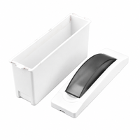 Boîtier de distribution IP65 1 voie en plastique ABS PC, couvercle gris-bleu, boîtier de jonction, taille personnalisable