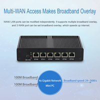 미니 PC 방화벽 소프트웨어 라우터 6x Intel I211AT LAN PfSense OPNsense 팬리스 네트워크 서버 홈 오피스 엔터프라이즈 게이트웨이
