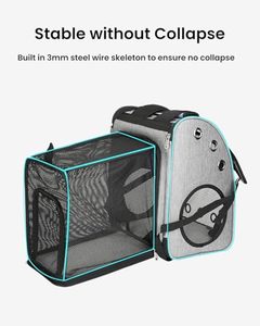 Bolsa de Viaje Expandible para Mascotas de hasta 18 Libras, Mochila para Perros y Gatos, para Animales Pequeños - Product Image 3