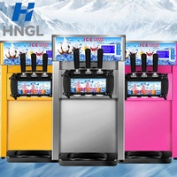 Automatische soft-serve ijsmachine uit China, drie smaken ijs voor desserts
